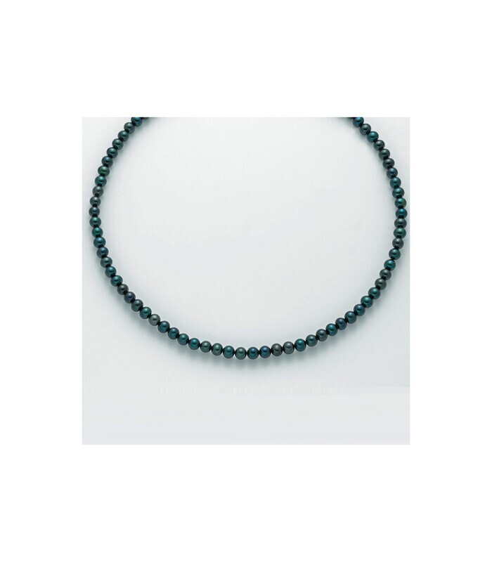 Collana Collana "Perla" Henkei Nera Yukiko 6.5-7