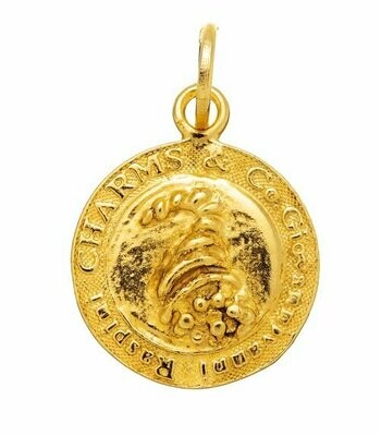 Charm Moneta Cornucopia Dorata - Giovanni Raspini Charm Moneta Cornucopia Dorata - Giovanni Raspini