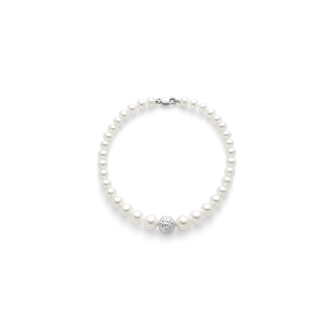 Bracciale "Perla" 4-4.5 Con Sfera Diamantata Miluna
