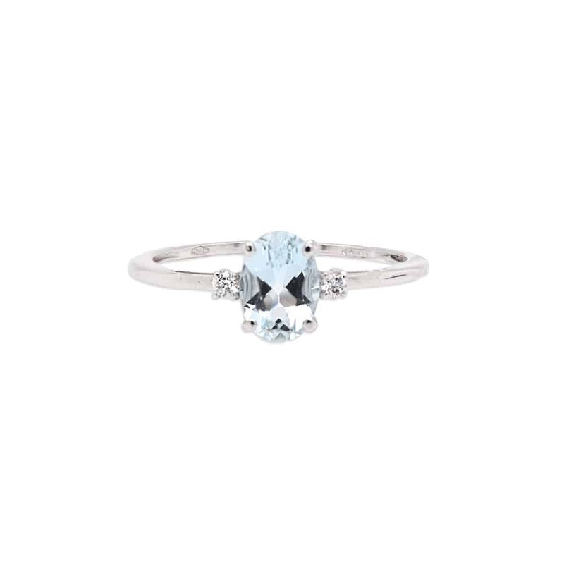 Anello Acqua Marina E Diamanti Miluna Anello Acqua Marina E Diamanti Miluna