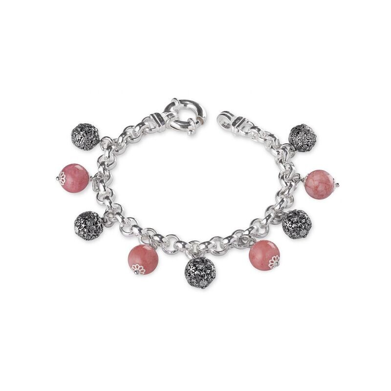 Bracciale Con Pietre E Sinacoli Rosa - Gerardo Sacco