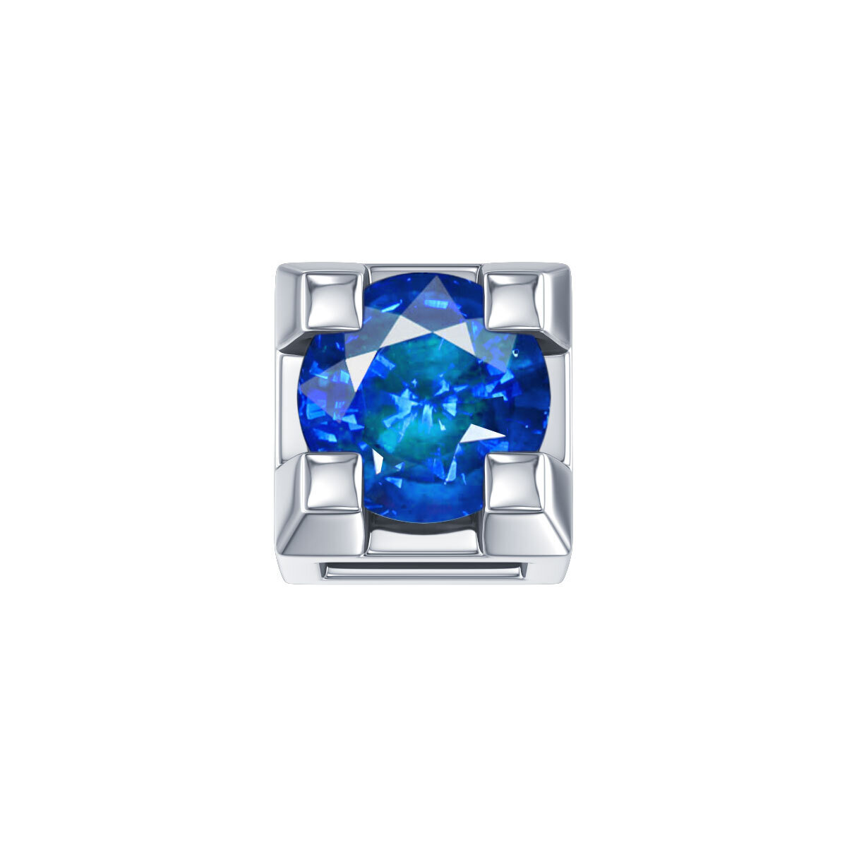 Griffe 0,02 Ct In Oro Bianco E Zaffiro - Donna Oro