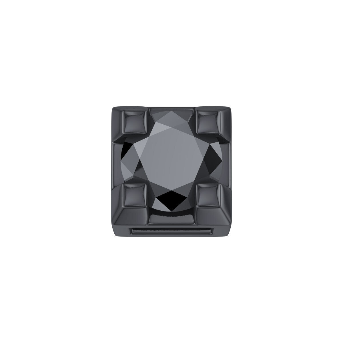 Griffe 0,02 Ct In Oro Brunito E Diamante Nero - Donna Oro
