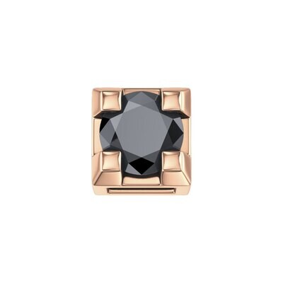 Griffe 0,02 Ct In Oro Rosa E Diamante Nero