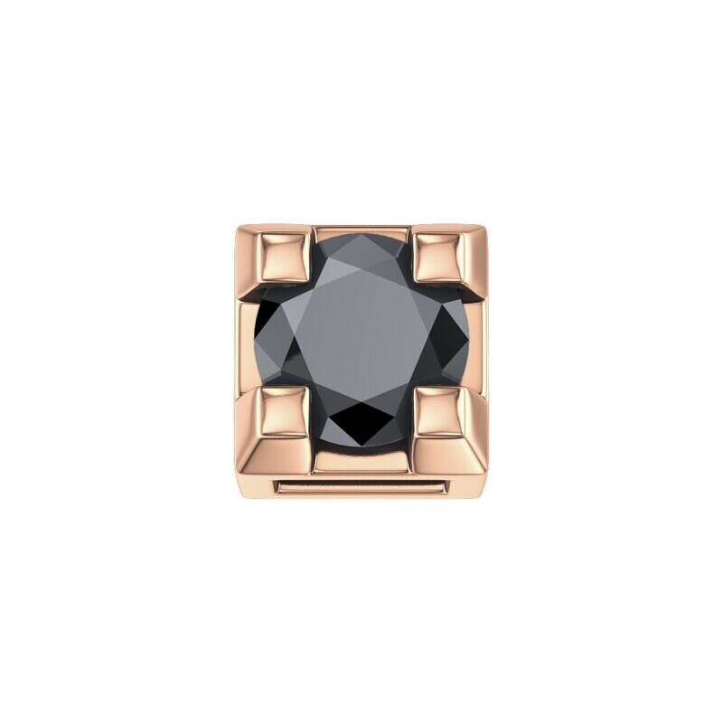 Griffe 0,02 Ct In Oro Rosa E Diamante Nero Griffe 0,02 Ct In Oro Rosa E Diamante Nero