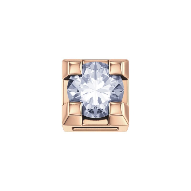 Griffe 0,02 Ct In Oro Rosa E Diamante - Donna Oro Griffe 0,02 Ct In Oro Rosa E Diamante - Donna Oro