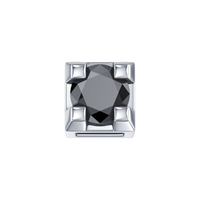 Griffe 0,02 Ct In Oro Bianco E Diamante Nero Griffe 0,02 Ct In Oro Bianco E Diamante Nero