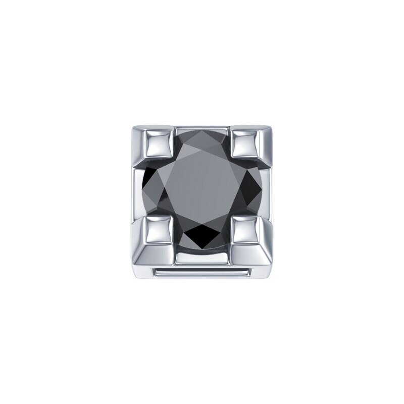 Griffe 0,02 Ct In Oro Bianco E Diamante Nero Griffe 0,02 Ct In Oro Bianco E Diamante Nero