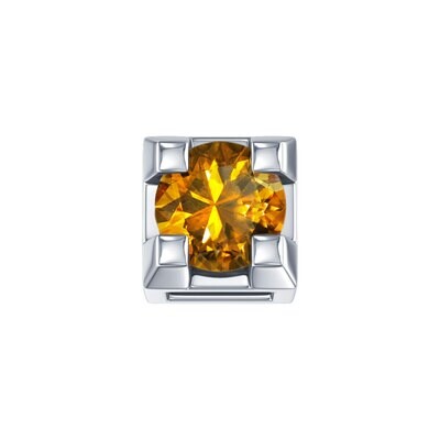 Griffe 0,02 Ct In Oro Bianco E Diamante Brown Griffe 0,02 Ct In Oro Bianco E Diamante Brown