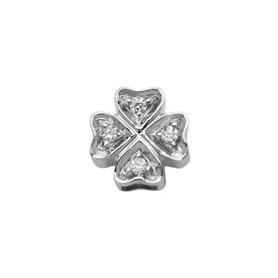 Quadrifoglio In Oro Bianco E Diamanti - Donna Oro Quadrifoglio In Oro Bianco E Diamanti - Donna Oro