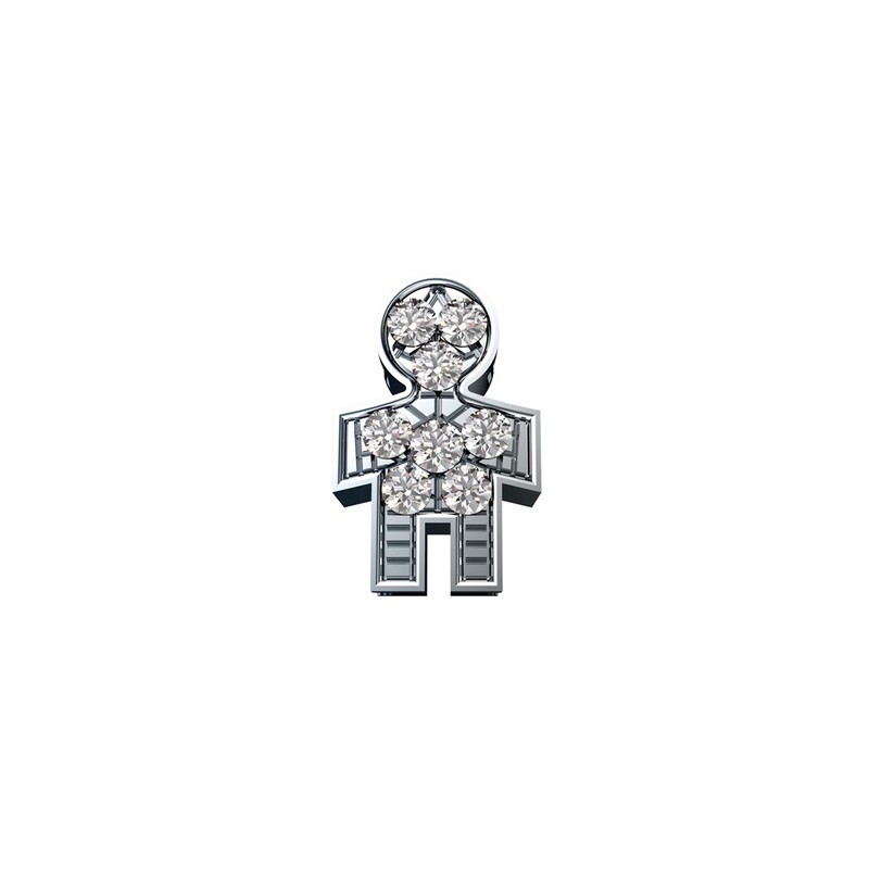 Bimbo In Oro Bianco E Diamanti - Donna Oro Bimbo In Oro Bianco E Diamanti - Donna Oro