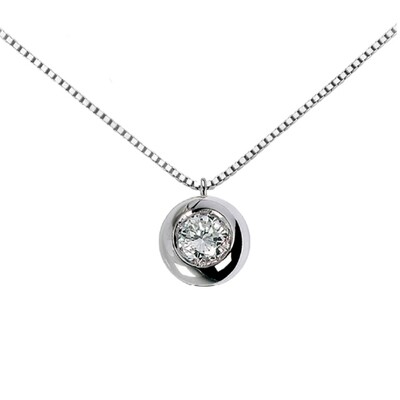 Pendente Punto Luce In Oro Bianco E Diamante Donna Oro Pendente Punto Luce In Oro Bianco E Diamante Donna Oro