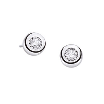 Orecchini In Oro Bianco E Diamante DonnaOro Luce