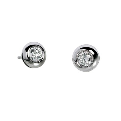 Orecchini Punto Luce In Oro Bianco E Diamante Donna Oro Orecchini Punto Luce In Oro Bianco E Diamante Donna Oro