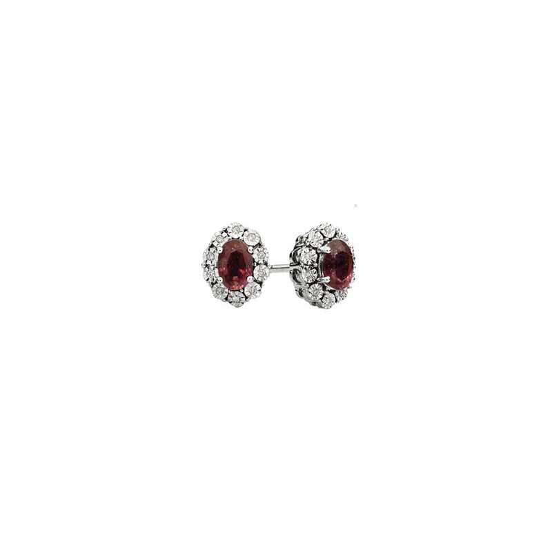 Orecchini Rubino In Oro E Diamanti Donna Oro Orecchini Rubino In Oro E Diamanti Donna Oro