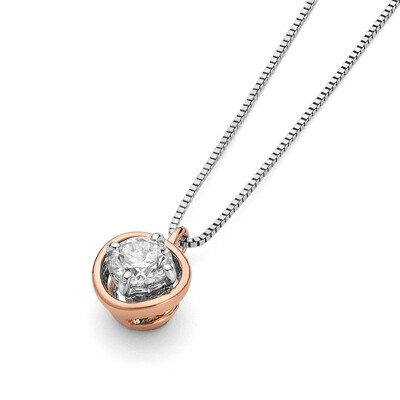 Pendente Infinito Donnaoro In Oro Bianco E Rosa Pendente Infinito Donnaoro In Oro Bianco E Rosa