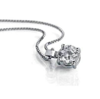 Pendente Punto Luce In Oro Bianco E Diamante Donna Oro