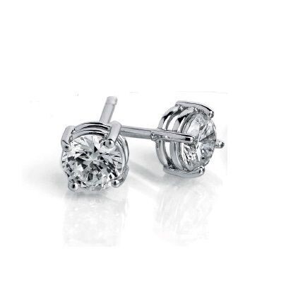 Orecchini  Punto Luce In Oro Bianco E Diamante Donna Oro