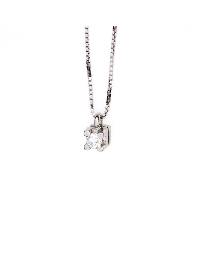 Pendente Punto Luce In Oro Bianco E Diamante Donna Oro