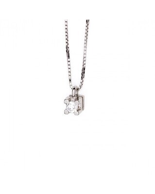 Pendente Punto Luce In Oro Bianco E Diamante Donna Oro Pendente Punto Luce In Oro Bianco E Diamante Donna Oro