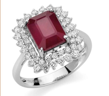 Anello Rubino E Diamanti Donnaoro