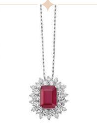 Pedente Rubino E Diamanti Donnaoro
