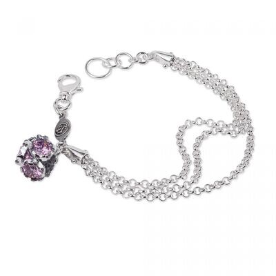Bracciale Multifilo Con Charm Rosa - Gerardo Sacco