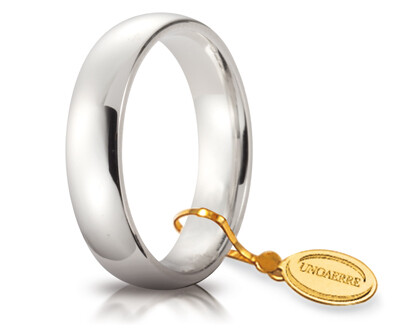 Fede Comoda Mm.5,0 In Oro Bianco Unoaerre