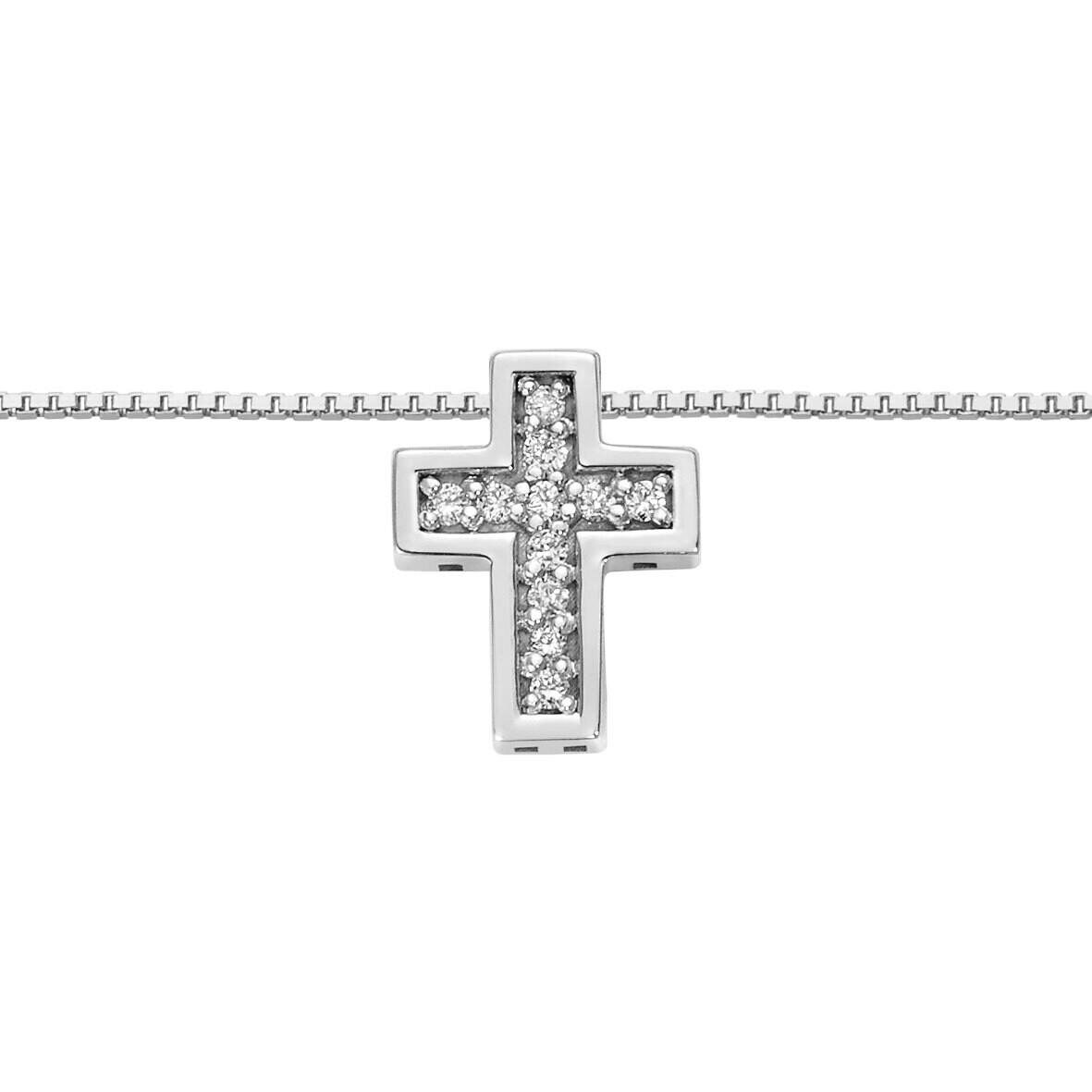 Croce Con Diamanti DonnaOro Luce