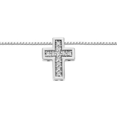 Croce Con Diamanti DonnaOro Luce Croce Con Diamanti DonnaOro Luce