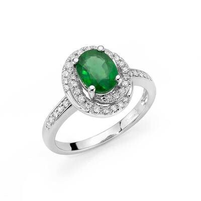 Anello Smeraldo E Diamanti Donna Oro Anello Smeraldo E Diamanti Donna Oro