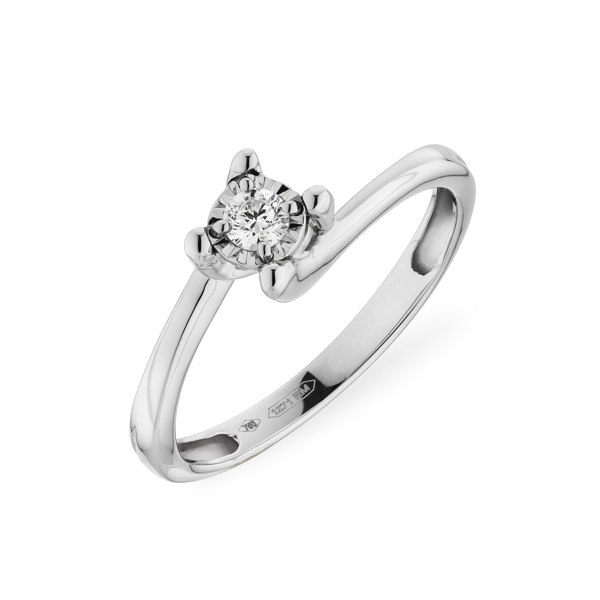 Anello Solitario Effetto Donna Oro