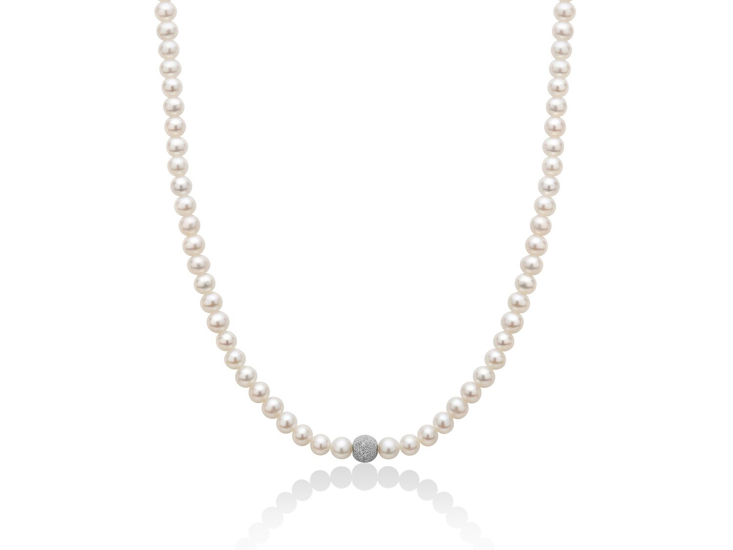 Collana Perle 4-4.5 Boule Diamantata Miluna