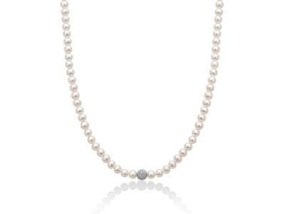 Collana Perle 4-4.5 Boule Diamantata Miluna