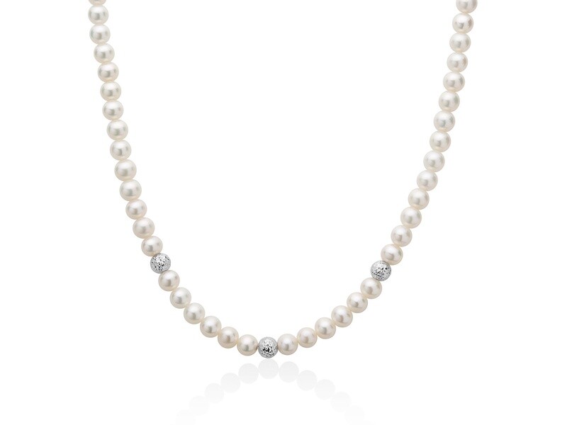 Collana Collana "Perla" Boule Sfaccettata 6-6.5 Miluna