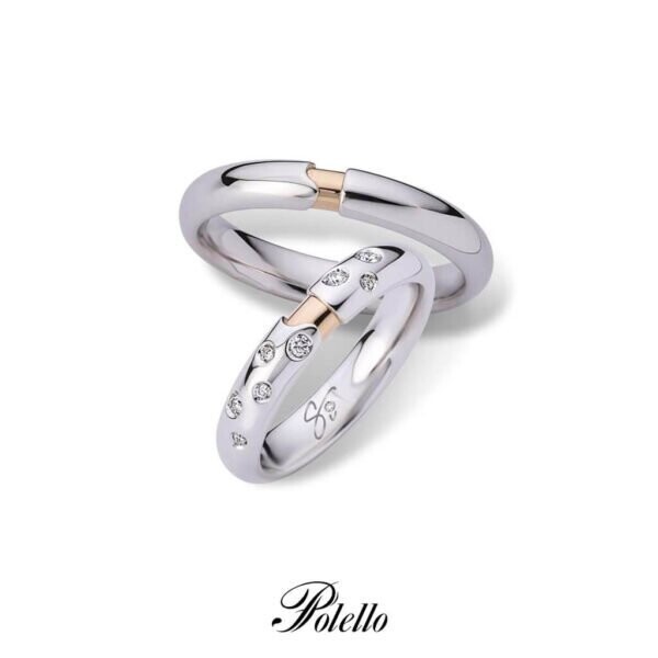Fedi Oro Bicolore Bianco E Rosa - Si, Lo Voglio – Polello