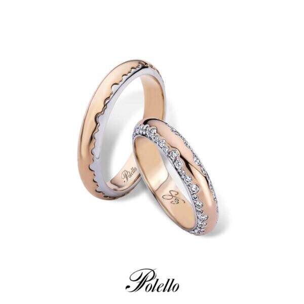 Fedi Oro Bicolore Rosa E Bianco - Si, Lo Voglio – Polello