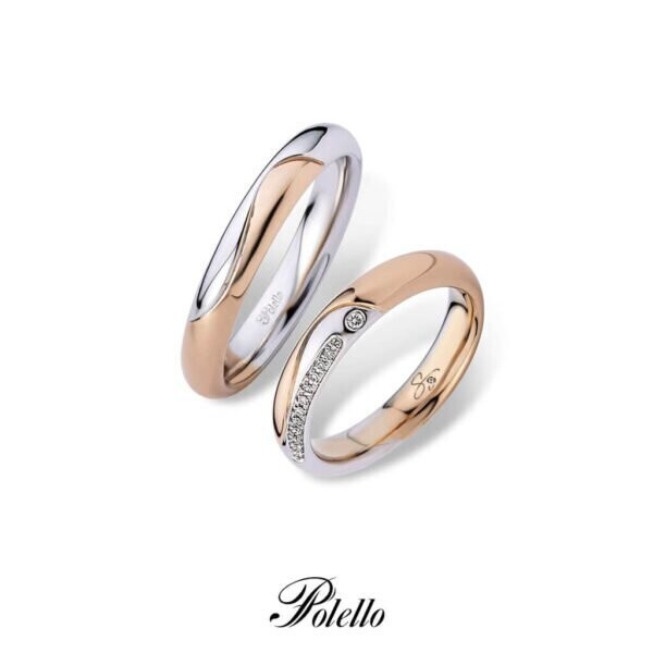 Fedi Oro Bicolore Bianco E Rosa - Si, Lo Voglio – Polello