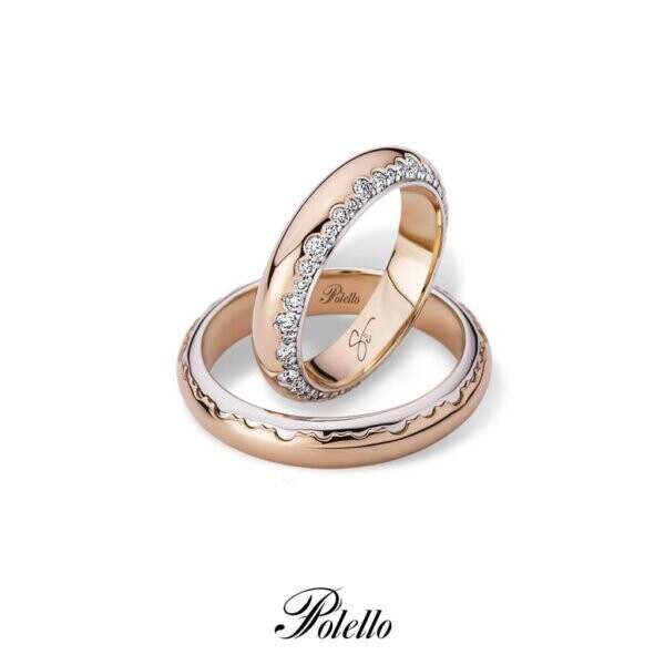 Fedi Oro Bicolore Rosa E Bianco Si, Lo Voglio – Polello