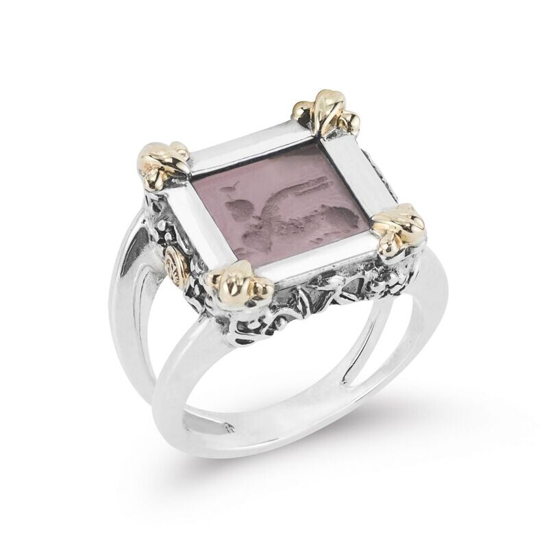 Anello Pasta Vitrea Viola - Gerardo Sacco