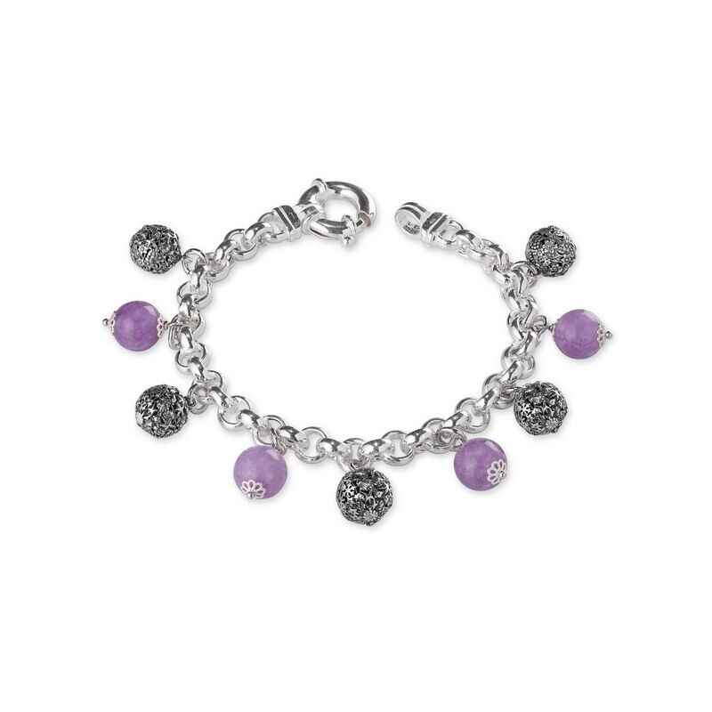 Bracciale Con Pietre E Sinacoli Viola - Gerardo Sacco