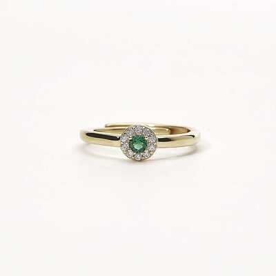 Anello Solitario Smeraldo  - Mabina Gioielli