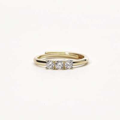 Anello Trilogy Dorato  - Mabina Gioielli