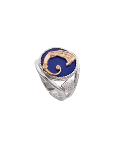 Anello Drago Nuance Blu - Spadafora Gioielli Anello Drago Nuance Blu - Spadafora Gioielli