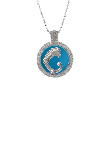 Ciondolo Drago Medal Celeste - Spadafora Gioielli Ciondolo Drago Medal Celeste - Spadafora Gioielli