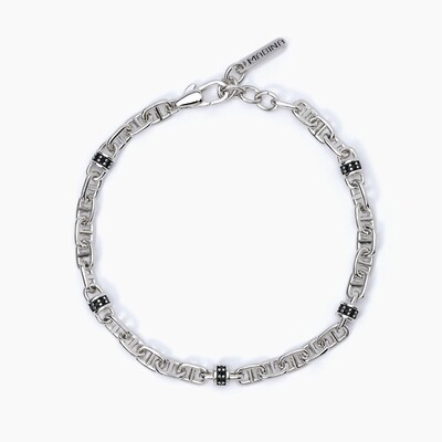 Bracciale Argento Con Zirconi Neri - Mabina