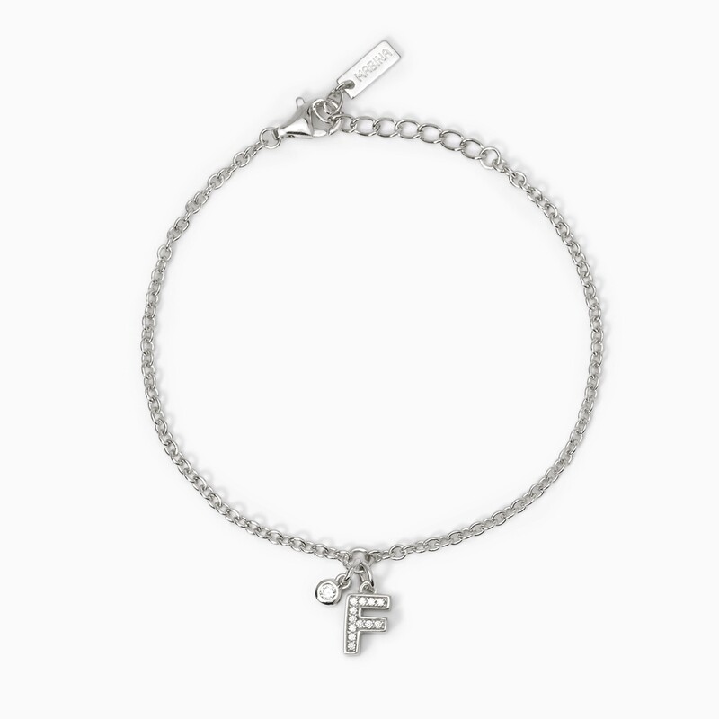 Bracciale Argento Lettera F -  Mabina gioielli