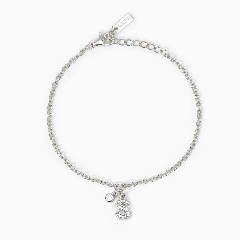 Bracciale Argento Lettera S - Mabina gioielli