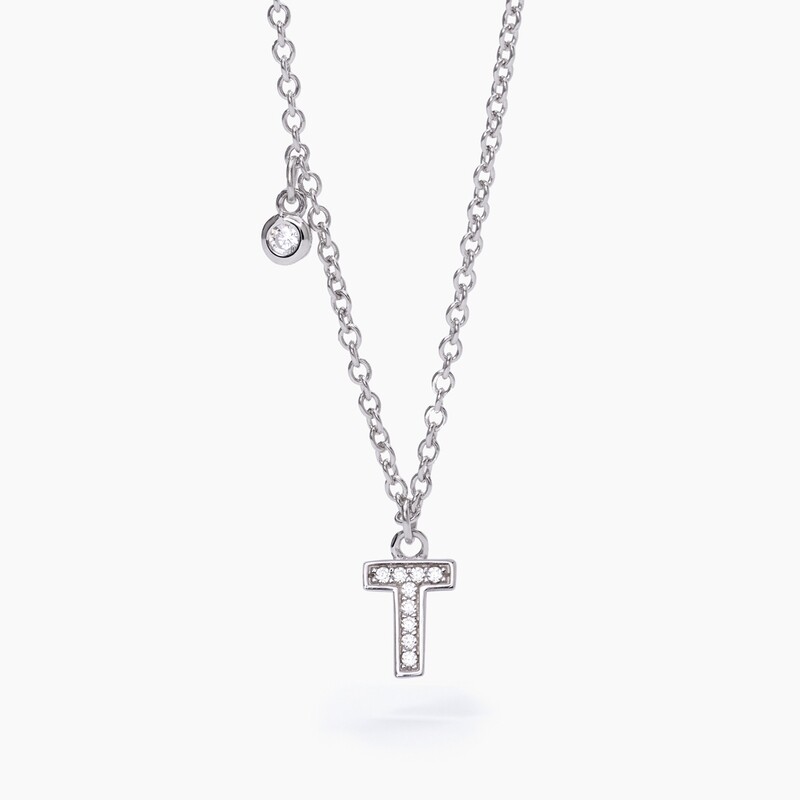 Girocollo Argento Ciondolo T- Mabina gioielli