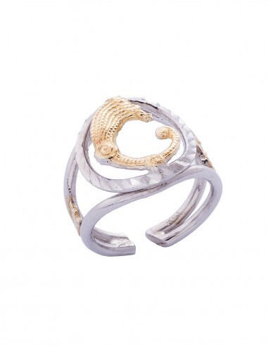 Anello Drago Bicolor - Spadafora Gioielli Anello Drago Bicolor - Spadafora Gioielli